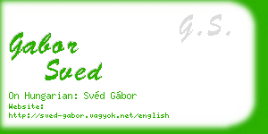 gabor sved business card