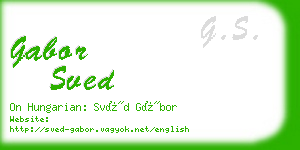 gabor sved business card